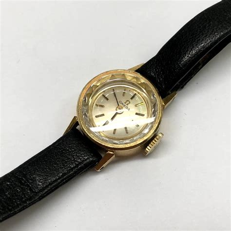 vintage solid gold omega ladies watch|vintage 14k gold omega watches.